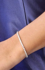Addison Silver Diamante Tennis Bracelet
