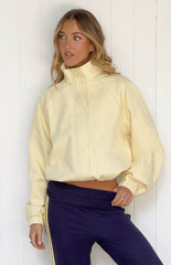 Enya Yellow Funnel Neck Sports Jacket
