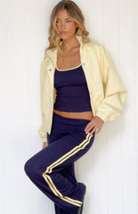 Enya Yellow Funnel Neck Sports Jacket