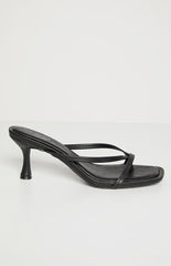 Girls Night Black Strap Kitten Heels