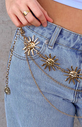 Gold Multi Chain Star Belt