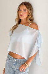 Chelsea Blue Sheer Chiffon Cape