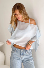 Chelsea Blue Sheer Chiffon Cape