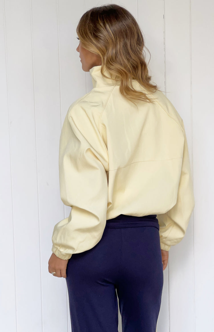Enya Yellow Funnel Neck Sports Jacket