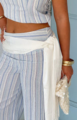 Roisin White Satin Fringe Scarf Belt