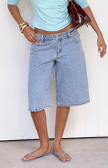 Peggy Light Wash Denim Shorts