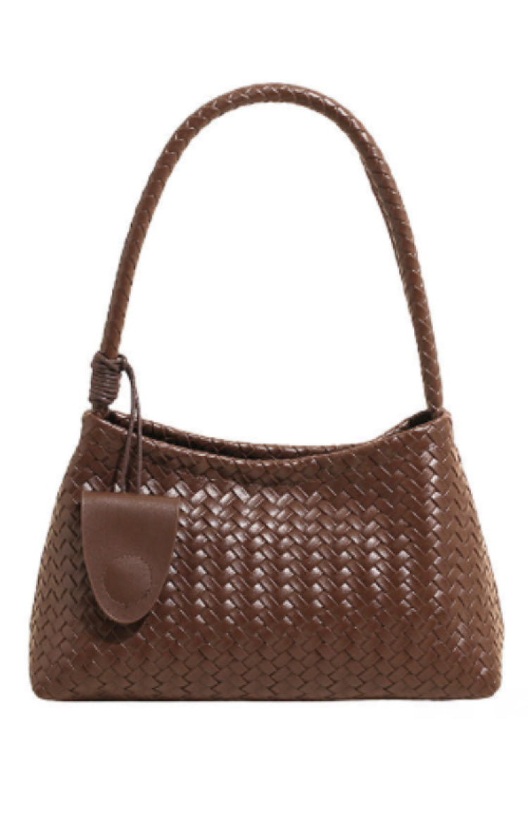 Rocco Brown Woven PU Bag